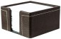 Preview: Zettelkasten PREMIUM LEDER SOFT GRAIN dunkelbraun (genarbt)